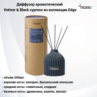 TK23-DIF0005 Диффузор ароматический 200мл, Tkano, Vetiver & Black cypress из коллекции Edge, тёмно-синий