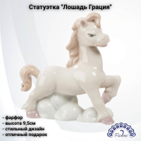 JP-61/2 Статуэтка фарфоровая 9,5см, Pavone, декор ''Лошадь Грация'' 