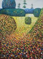 Постер на холсте 30*40см Gustav Klimt "Маковое поле" 