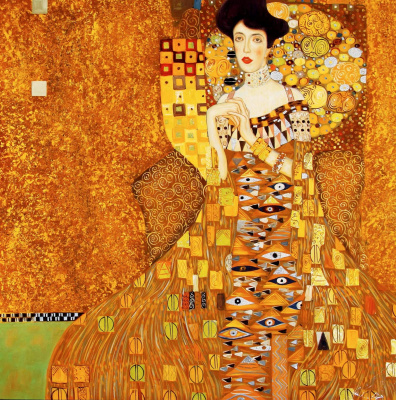Постер на холсте 35*35см Gustav Klimt "Золотая Адель " 