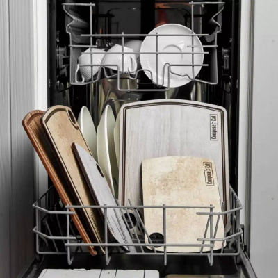 DRJ33254057OA4 Доска разделочная с желобом, композитный материал, 33x25 см, белый камень, ComposeEat