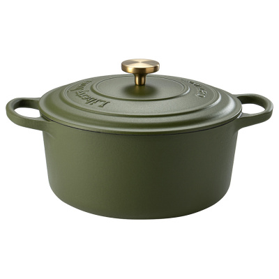 LJ0000641 Кастрюля с крышкой из коллекции  "Шеффилд" d 26см, 5л, зеленая