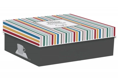EL-R1641/TBR4 Набор из 2 кружек 0,25л (зелёный,серый) Время отдыха Easy Life на подставке из акации 