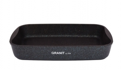пгт01а Противень 335х220х55мм, АП линия "Granit Ultra" (синий)