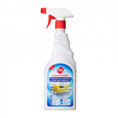 Средство для очистки мебели и тканей 0,6л, Only DEW, Clean foam триггер