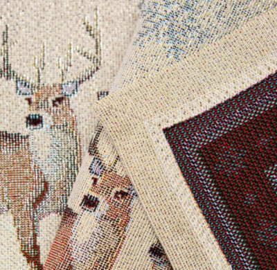 04616 Салфетка декоративная 40*50см, набор 2 штуки, принт Бэмби, гобелен