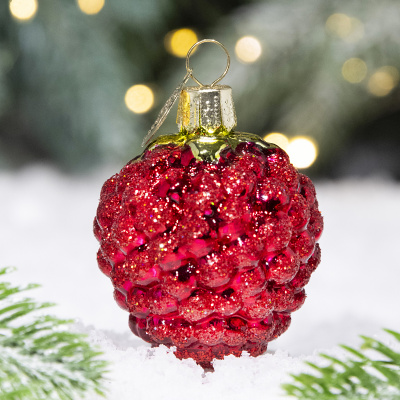 ФУП4-2525 Ёлочное украшение "Малина" серия "ВС" в подарочной упаковке, h 4см